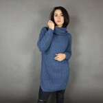 HOSH Pletený jednobarevný rolák CLAIRE Barva: Tyrkysová