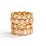 ELENYS Crystal Love – pozlacený prsten 18K žluté zlato Velikost: 8 (EU: 57-58)