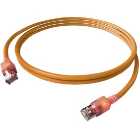Easylan CS1OOADAD0100 RJ45 síťové kabely, propojovací kabely CAT 6A S/FTP 10.00 m oranžová dvoužilový stíněný, bez halogenů, samozhášecí 1 ks