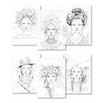 Clairefontaine Odelia Women, umělecké antistresové omalovánky, Emmanuelle Colin