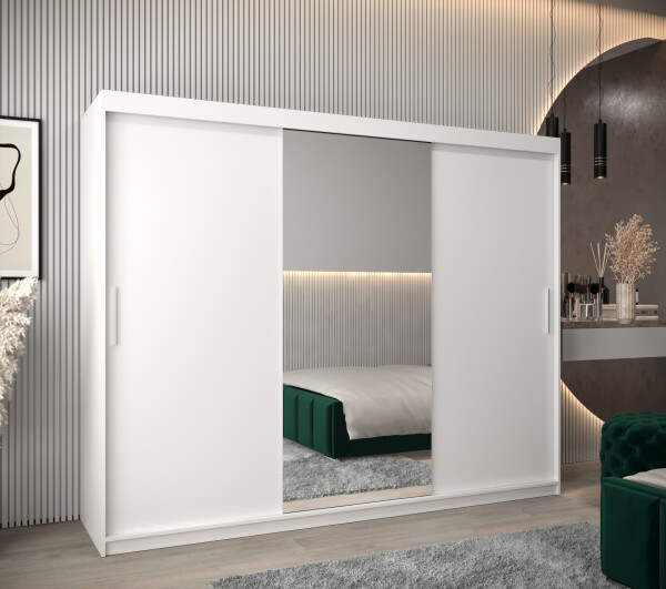 Šatní skříň Abi T1 Barva korpusu: Bílá, Rozměry: 250 cm, Dveře: Bílá