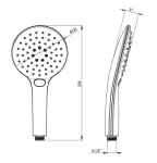 DEANTE - Lupo ocel Ruční sprcha, 3 funkce NLU_F51S