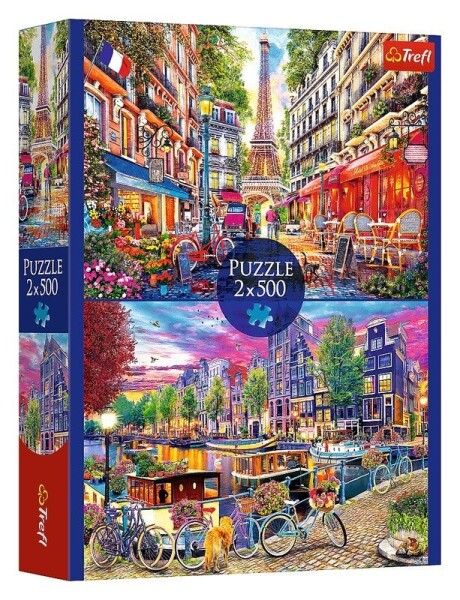 Puzzle Evropská města 2x500 dílků