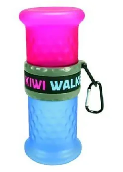 Kiwi Walker Cestovní láhev 2v1 růžovo-modrá / Láhev na pití / 10 x 24 x 10 cm (TVL-121)