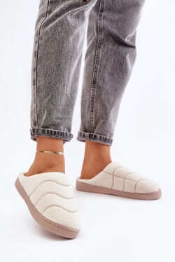 Futrzane Teplé Dámské Pantofle Béžové Vamirae 40/41