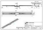 I-Drain - Linear 54 ABS sprchový žlab s hydroizolací, délka 1200 mm IDABS4M12001X1