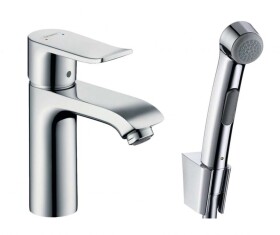 HANSGROHE - Metris New Umyvadlová baterie s ruční sprchou Bidette, s výpustí, chrom 31285000