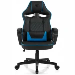 SENSE7 Knight černo-modrá / Herní židle / umělá kůže / nastavitelná / pojezdová kolečka / nosnost 120 kg (5907783039713)