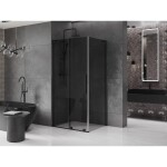 MEXEN/S - Velar L sprchový kout, posuvné dveře 100 x 80, grafit, černá 871-100-080-43-70