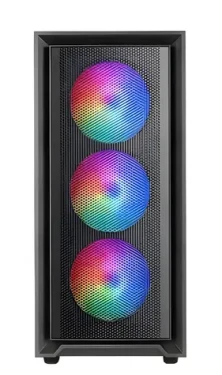Tacens MARS MC-AIR černá / Skříň / ATX / 4x 120mm ARGB ventilátor / síťovina / 1x USB 3.2 Gen2 2x USB 2.0 (TACMARS-MCAIR)