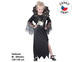 MaDe 75068 - Kostým na karneval Černá vdova, 120-130cm
