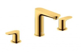 DURAVIT - Wave Umyvadlová baterie s výpustí Push-Open, 3-otvorová instalace, zlatá WA1060005034