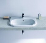 DURAVIT - D-Code Umyvadlo zápustné, 55x44 cm, s přepadem, s otvorem pro baterii, bílá 0337540000