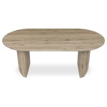 Stůl jídelní, 200x100x76 cm, MDF deska, 3D dekor dub san remo.