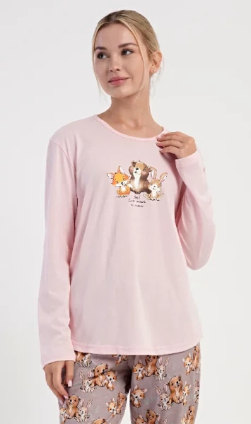 Dámské pyžamo dlouhé Vienetta Secret Olivia
