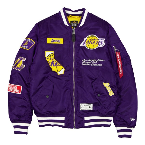 New Era Pánská bunda Los Angeles Lakers NBA Alpha Industries MA-1 Bomberjacke Velikost: 2XL