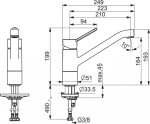 HANSA - Primo Páková dřezová baterie, chrom 49482203