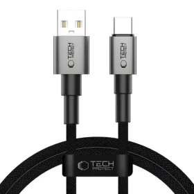 Tech-Protect UltraBoost DNA šedá / Kabel USB-A - USB-C / 15W/3A / 100 cm