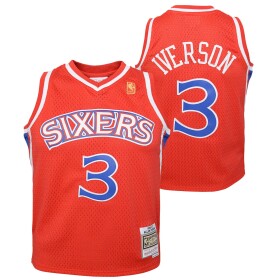 Mitchell & Ness Dětský dres Philadelphia 76ers NBA Allen Iverson #3 1996-97 Youth Swingman Červená (YOUTH)