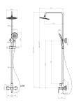 INVENA - Sprchový sloup FIRA černá AU-71-D04-V