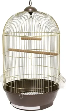 Panama Pet Klec pro ptáky zlato-hnědá / Klec pro ptáky / 40x40x70 cm (PP-51601)