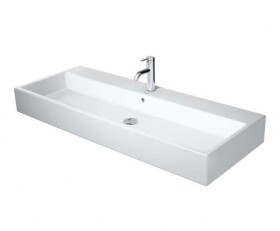 DURAVIT - Vero Air Umyvadlo 120x47 cm, s přepadem, otvor pro baterii, WonderGliss, bílá 23501200001