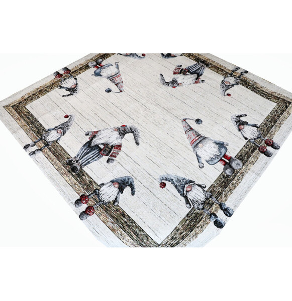 DumDekorace Vánoční gobelínový ubrus Šedí elfové Šířka: 40 cm | Délka: 130 cm