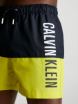 Pánské plavkové kraťasy KM0KM00796 LRF černo-neon.žluté - Calvin Klein M
