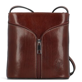 Luxusní dámská kožená crossbody kabelka Violiana, hnědá