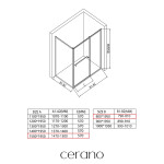 CERANO - Sprchový kout Versaro L/P - 6 mm - černá matná, transparentní sklo - 150x80 - zasouvací CER-8050BD80303