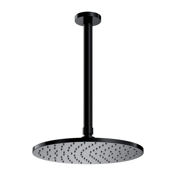 OMNIRES - SLIMLINE dešťová hlavice se stropním ramenem, černý polomat WSSET1BL