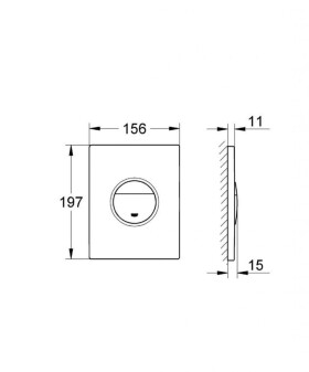 GROHE - Nova Cosmo Ovládací tlačítko, matný chrom 38765P00