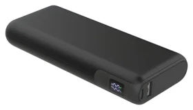 PLATINET PMPB20DL202B černá / Powerbanka / 20 000 mAh / 65W Power Delivery / 2x USB-C / 1x USB-A / displej