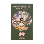 ViSSEVASSE Mini Puzzle Wonderful Christmas Time 31 dílků, zelená barva, papír
