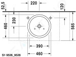 DURAVIT - Starck 1 Umyvadlová mísa bez přepadu, broušená, průměr 460 mm, WonderGliss, bílá 04454600001