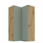 Horní rohová skříňka Aria 60x60 GN-108 2F (90°) Barva korpusu: Bílá, Barva dvířek: BL - Black AFM