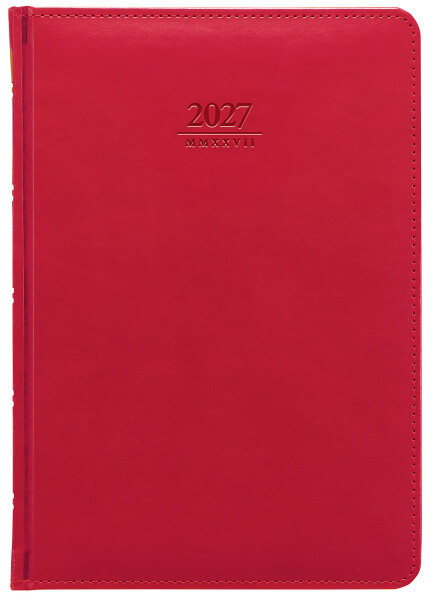 Týdenní diář 2027 Graspo A5 Gemma červený