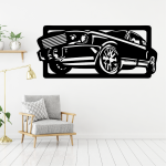 Samolepka Auto Ford Mustang Barva: šedá, Velikost: 80 x 37 cm