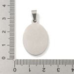 Přívěsek z nerezové oceli - placička se sv. Kryštofem - různé varianty - 27 x 18 x 2 mm - 1 ks Barva: Zlatá