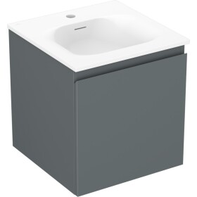 MEXEN/S - Orio koupelnová skříňka 45 cm s umyvadlem Vela, 1 šuplík, grafit mat/bílá mat 91A10-04547-1-BF66-W23M01