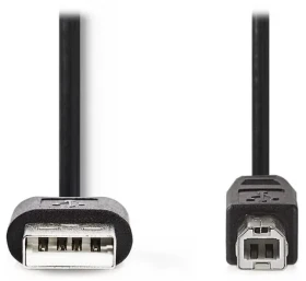 Nedis USB 2.0 kabel černá / Kabel USB / USB-A - USB-B / 2 m (CCGL60101BK20)