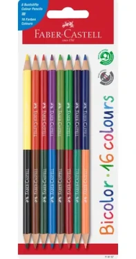 FABER-CASTELL Bicolor - Pastelky - papírová krabička 8 ks (116197)
