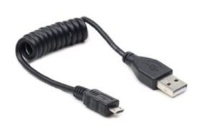 Gembird micro USB 2.0 kabel / 0.6m / stočený / černý (CC-MUSB2C-AMBM-0.6M.bulk)