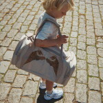 Konges Sløjd Sportovní taška pro děti Feather Gray, šedá barva, textil