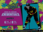 Hokejové Karty NHL 2023-24 Upper Deck Credentials Hobby Balíček