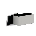 Taburet s úložným prostorem, krémová manšestrová látka