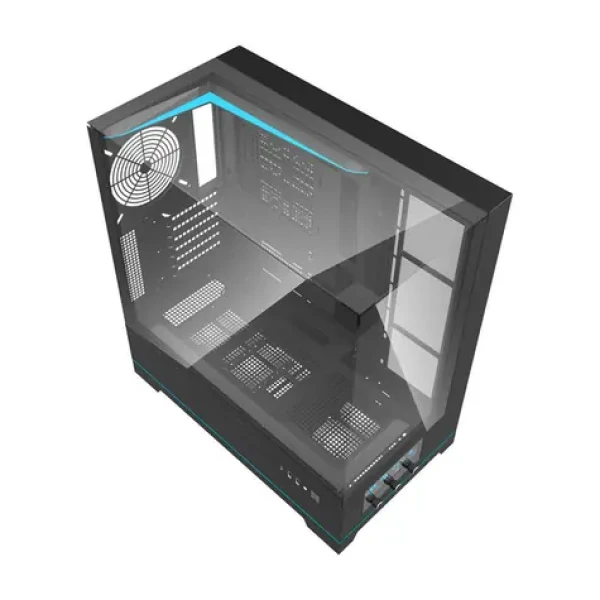 DarkFlash DY450 černá / ATX / bez ventilátorů / 2x USB-A / 1x USB-C / průhledná bočnice / bez zdroje (DY450 Black)