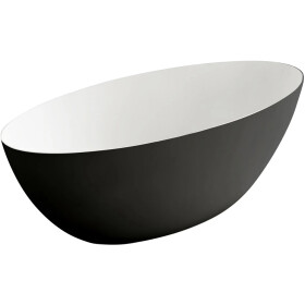 CERANO - Vana z litého mramoru Emilia - volně stojící - černá matná/bílá matná - 180x85x55 CER-428548