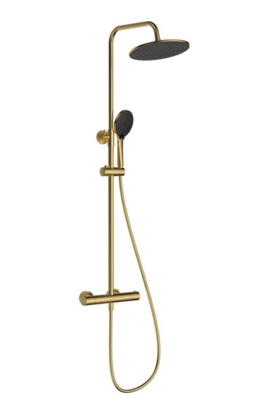 Kielle - Oudee I Sprchový set s termostatem, 25 cm, 3 proudy, brushed gold 20633006E