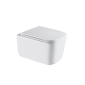 INVENA - WC mísa závěsná, Malaga čtvercová, s prkénkem soft-close CE-96-001-L